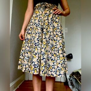 Vintage cotton floral skirt